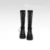 Botas Altas de Malla Negras Estilo Británico Verano 2026 para Mujer, Botas de Nicho con Suelas Gruesas que Aumentan la Altura, Botas de Montura