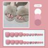 Uñas de los pies J41-80 color sólido diamante brillante chicas calientes elegante perlado usando láminas de uñas láminas de uñas postizas terminadas al por mayor