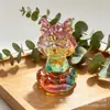 Ornatos populares de zodíaco rotativos de cristal, decorações de mesa de zodíaco rotativas, ornamentos artesanais rotativos de vidro