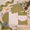 Invitaciones de boda superventas transfronterizas, sobres de alta gama, invitaciones plegadas de encaje tridimensional al 70% de descuento, tarjetas de boda, tarjetas de felicitación de bendición, sobres