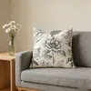 Funda de Almohada con Estampado Floral de Salvia Transfronteriza, Decoración Sencilla Pastoral de Granja para Sofá, Respaldo de Cama Grande al por Mayor