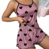 Pijama de Verano para Mujer de Dos Piezas de Venta Caliente Transfronteriza Europea y Americana, Sexy Casual, Camisola y Shorts, Ropa para el Hogar