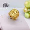 Anillo de hombre chapado en oro de latón anillo de bendición para hombre anillo para el pelo anillo de riqueza apertura ajustable joyería directa de fábrica