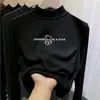 Camiseta interior térmica de forro polar doble cara para niñas, estilo otoño e invierno, cuello semi-alto, camiseta de manga larga rosa para niños, top para bebé niña