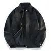Jaqueta Harrington Retro Americana 2026 Masculina Primavera Outono Gola Lapela Solta Casual Roupa de Trabalho Jaqueta Baseball