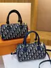 Bolsas de Mujer al por Mayor Transfronterizas, Bolsas Cilíndricas Impresas de Alta Calidad Estilo Retro Popular Nuevo, Bolsos Boston, Bolsos Cruzados de Hombro Único