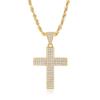 Collar con Colgante de Cruz Grande de Zirconia Microincrustada y Diamantes Completos para Hombres y Mujeres, Estilo Hip-Hop, Tendencia de Fábrica Más Vendida en Amazon