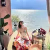 Atuendos de Viaje para Maldivas y Tailandia: Vestido Largo Floral con Tirantes para Mujer para Vacaciones en la Playa de Sanya