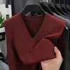 Chaleco de Punto Simple con Cuello en V para Hombre, Hilo Jaspeado Bicolor, Anti-Pilling, Top sin Mangas, Suave, Pilling, Garantía de Devolución de Dinero