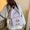 Mochila Bordada Linda Estilo Fresco para Estudiantes de Preparatoria para Niñas, Estilo Japonés Ligera de Gran Capacidad Casual para Tutorías