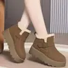 Botas de algodón con suela gruesa de felpa Birkenstock para mujer 2026 nuevas de invierno con plataforma cálidas de nieve zapatos de algodón para mujer botines cortos