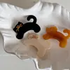 Presilha de Cabelo de Acetato em Formato de Gato, Presilha Fofa para Franja de Menina, Acessório de Cabelo, Presilha Pequena, Presilha Sem Marcas, Grampo de Cabelo, Acessório de Cabelo