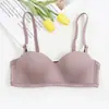 Punto de fábrica sujetador liso sin costuras de 1/2 taza top de tubo para mujer fino con tirantes finos desmontables lencería top sexy
