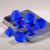 Conjunto Azul Safira de Vidro Fosco Jogo Dungeons and Dragons Dnd Rpg Dados de Cristal Multifacetados Quebra-Cabeça