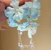Pendientes de Malla Floral Perla Aguja de Plata, Pendientes Versátiles Frescos y de Moda de Nicho, Accesorios para Orejas Estilo Vacaciones con un Toque de Nicho de Alta Gama