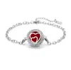 Pulsera de acero titanio con incrustaciones de diamantes calada tipo hilo de aromaterapia para difusión de aceites esenciales Pulsera con patrón de árbol de la vida europeo y americano venta al por mayor