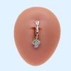 Gatte nuevo colgante transfronterizo europeo y americano fruta diamante pegajoso circón clip para ombligo sin perforación clip para ombligo de acero inoxidable