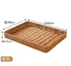 Prato de frutas inclinado de rattan, cesta de frutas de imitação de rattan, cesta de armazenamento de lanches, cesta de exposição de rattan, cesta de feira, cesta de exposição para casa de temporada