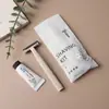 Conjunto de Suprimentos Descartáveis para Hotel: Escova de dentes, Touca de banho, Lâmina de barbear, Kit de viagem portátil, Sem enxágue