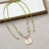 Colar de Maçã de Cerâmica Jingdezhen Colar Borboleta Dopamina Personalidade Fresca Feminina Moda Versátil Colar Venda por Atacado