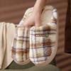 Pantuflas de algodón para mujer invierno hogar casa interior cálido antideslizante suela gruesa pantuflas de lana para pareja para hombre otoño e invierno