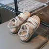 Sandalias Romanas para Niñas Verano 2026 Nuevo Estilo Zapatos de Princesa con Pedrería Antideslizantes Ligeros Sandalias de Playa para Niñas