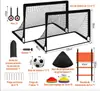 Portería de Fútbol Grande para Niños con Red de Fútbol con Forma Humana, Objetivo de Tiro Plegable Multifuncional Cuatro en Uno para Entrenamiento al Aire Libre