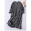 Vestido Original Retro a Cuadros de Manga Larga Primavera 2025 Nuevo Elegante Ajustado Suelto Talla Grande Casual Falda Midi