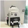 Nuevo Estilo Coreano Simple Estudiante de Secundaria de Primer Año Mochila Escolar para Estudiantes Nuevos Estilo Campus Americano Mochila de Gran Capacidad Reductora de Carga