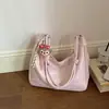 Bolso bandolera simple de color liso estilo coreano, nuevo bolso de axila para mujer, diseño único, lindo, moderno, bolso de hombro versátil