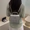 Bolsa de Ombro Dupla para Deslocamento Simples Feminina 2026 Verão Nova Leve na Moda Mochila Pequena Personalidade Estilosa Mochila de Costas Estrela