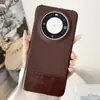 Funda de Cuero Liso Cosida para Teléfono Móvil Adecuada para Huawei Mate70Pro Trendy Mate60 Media Protección Mate70 Antideslizante