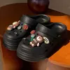 [Venta al por mayor de fábrica] Zuecos de suela gruesa de EVA para aumentar la altura para mujer, Zapatos de jardín de punta cerrada para verano, Antideslizantes, Dropshipping disponible