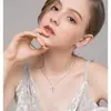 Amazon Transfronterizo Nuevo Producto Collar Colgante Cruz Pequeña Circonita Incrustada Cadena Fina Collar Joyería Elegante Versátil