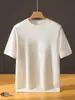 Nuevo Suéter de Cachemira Suelto de Manga Corta con Cuello Redondo para Hombre, Color Sólido, Tejido Fino de Seda y Cachemira, Otoño/Invierno 2026