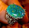 Joyería de moda europea y americana nuevo deseo Amazon AliExpress ebay popular anillo ovalado de ópalo retro venta al por mayor