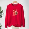 Terry cuello redondo año del dragón nuevo suéter pulóver talla grande holgado talla grande para hombre súper suave cómodo invierno y primavera