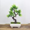 Planta de simulación Bienvenido Pino Bonsái Planta verde Accesorios con maceta Accesorios de simulación de jardín Decoración de lugares Decoración del hogar Oficina