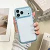 Capas de celular multicoloridas amarelas, azuis, rosas e verdes, adequadas para iPhone 18 e Apple 17 Pro Max, com lente transparente e capa protetora à prova de quedas