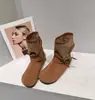 Botas Western de lona y piel suave para mujer, colección otoño/invierno 2026, botas de plataforma de moda con tacón oculto, botas Martin de suela suave, elegantes botas de motociclista