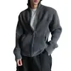 Chaqueta de Punto Cardigan para Hombre Cuello Alto Estilo Old Money de Alta Gama Ocio Otoño e Invierno Prendas de Punto Comercio Exterior Venta al por Mayor Transfronteriza