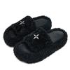 Pantuflas Peludas de Celebridad de Internet para Mujer con Suela Gruesa, Novedad Invierno 2025, para Interiores, Hogar, Antideslizantes, Cálidas, de Felpa y Algodón