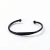 Pulsera Abierta de Acero Inoxidable Nueva Transfronteriza Europea y Americana Pulsera de Metal Pulsera de Acero Inoxidable en Forma de C Se Puede Grabar con Láser DIY