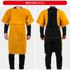 Ropa Protectora de Cuero de Vaca Resistente al Desgaste, Aislante al Calor, Anti-Quemaduras y de Alta Temperatura para Soldador, Delantal de Soldador con Vestimenta Inversa, Ropa de Trabajo para Soldadura por Arco de Argón