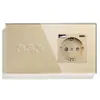 Padrão Europeu 157*86 Tomada com Interruptor Touch Russo Painel de Vidro Tomada com Interruptor Touch Luz Ozon Painel F