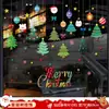 Pegatinas Estáticas de Papá Noel y Árbol de Navidad para Ventanas, Pegatinas para Puertas de Vidrio, Calcomanías para Ventanas, Decoraciones Navideñas, Montaje de Escena