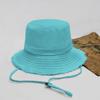 Venta al por mayor de fábrica sombrero de pescador de color sólido para niños primavera y verano viaje al aire libre alto sentido cubierta solar sombrero de cuenca comodín