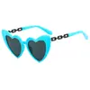 Europa y Estados Unidos nuevas gafas de sol ojo de gato montura pequeña cadena metálica gafas de sol de moda gafas de sol hip-hop callejeras transfronterizas para mujer