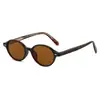 Gafas de Sol de Moda Retro Redondas con Clavos de Arroz Marco Pequeño Propionato de Celulosa Pin Gafas de Sol Neutras