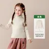 Tong Bei Roupas Infantis 2026 Chegadas de Inverno Suéter Liso Colorido Infantil Macio com Babados Doce Versátil Top de Tricô